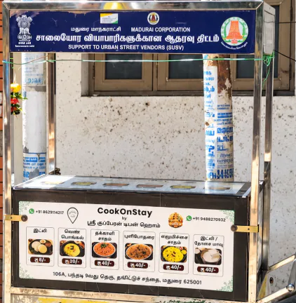 CookOnStay street-food stall in Madurai